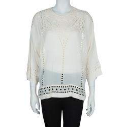 Isabel Marant Etoile White Embriodered Top S