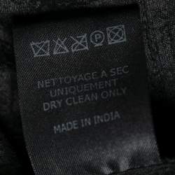 Pre Owned Isabel Marant Black Floral Embroidered Cotton & Silk Pleated Detail Top M