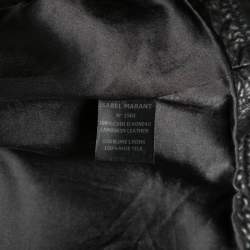 Isabel Marant Black Textured Leather Zip Front Jacket XS