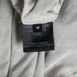 Isabel Marant Beige Cotton See Through Sleeveless Mini Dress M