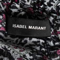 Isabel Marant Multicolor Paisley Print Silk Ruffle Trim Norja Dress S