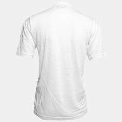 Pre Owned Isabel Marant White Linen Short Sleeve V-Neck T-Shirt M