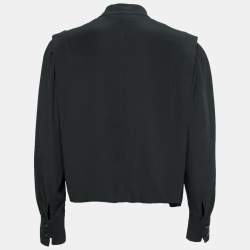Isabel Marant Black Crepe  Long Sleeve Blouse M