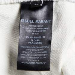 Isabel Marant White Tie-Dye Print Denim Eloisa High Rise Jeans M Waist 33"