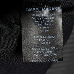 Isabel Marant Black Wool Tealdio Sleeveless Jumpsuit S