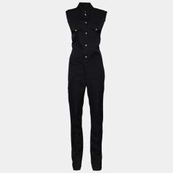 Isabel Marant Black Wool Tealdio Sleeveless Jumpsuit S