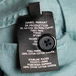 Pre Owned Isabel Marant Green Cotton Tapered Leg Trousers S