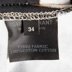 Pre Owned Isabel Marant Multicolor Denim Frayed Detail Sleeveless Top S