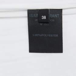 Pre Owned Isabel Marant White Plisse Chiffon Mini Skirt M