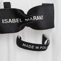 Pre Owned Isabel Marant White Plisse Chiffon Mini Skirt M
