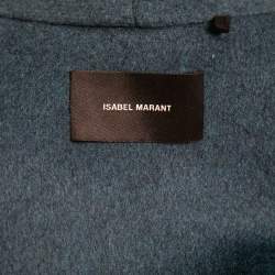 Pre Owned Isabel Marant Blue Wool & Cashmere Felis Coat S