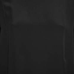 Isabel Marant Black Crepe High Neck Long Sleeve Blouse M