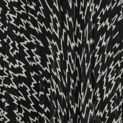 Isabel Marant Black Printed Crepe Pleated Asymmetrical Skirt M