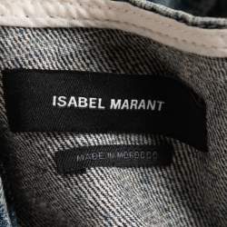 Isabel Marant Blue Marble Dyed Denim Midi Dress M