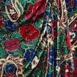 Pre Owned Isabel Marant Multicolor Floral Velvet Draped Skirt S