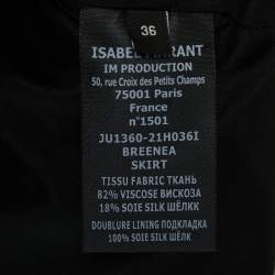 Pre Owned Isabel Marant Multicolor Floral Velvet Draped Skirt S