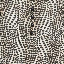 Pre Owned Isabel Marant Brown Animal Print Silk Midi Dress M