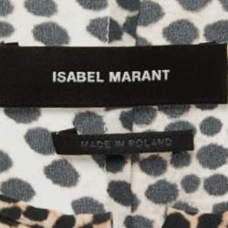 Pre Owned Isabel Marant Brown Animal Print Silk Midi Dress M