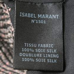 Pre Owned Isabel Marant Multicolor Printed Silk Shirred Waist Maxi Skirt M