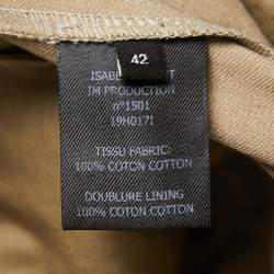 Isabel Marant Beige Cotton High Waist Cargo Pants M Waist 32"