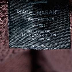 Isabel Marant Brown Perforated Knit Sleeveless Fringe Tassel Detail Top M