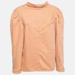 Isabel Marant Orange Denim Double Breasted Jacket M