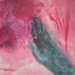 Pre Owned Isabel Marant Pink Tie-Dyed Cotton Ruched Mini Dress S