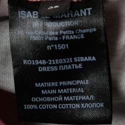 Pre Owned Isabel Marant Pink Tie-Dyed Cotton Ruched Mini Dress S