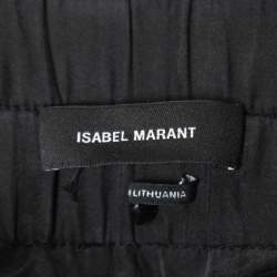 Iabel Marant Black Studded Cotton Paper Bag Shorts S