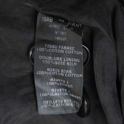 Iabel Marant Black Studded Cotton Paper Bag Shorts S