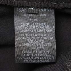 Pre Owned Isabel Marant Black Leather Mini Skirt L