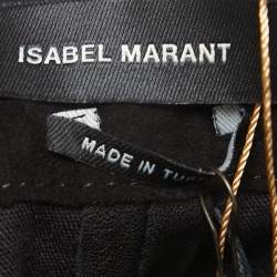 Pre Owned Isabel Marant Black Leather Mini Skirt L