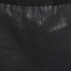Pre Owned Isabel Marant Black Leather Mini Skirt L