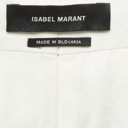 Pre Owned Isabel Marant Charcoal Grey Wool Belted Wide Leg Trousers M