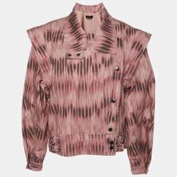 Isabel Marant Pink Tie-Dye Printed Denim Idaline Jacket S