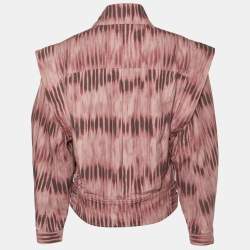Isabel Marant Pink Tie-Dye Printed Denim Idaline Jacket S