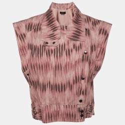 Isabel Marant Pink Tie-Dye Printed Denim Idaline Jacket S
