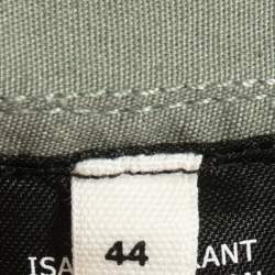 Isabel Marant Green Cotton Button Front Belted Short Dress L