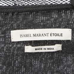 Pre Owned Isabel Marant Black Cotton Blend Tiered Strappy Mini Dress L