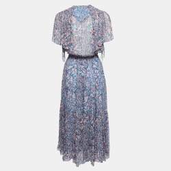 Pre Owned Isabel Marant Multicolor Floral Print Silk Maxi Dress S