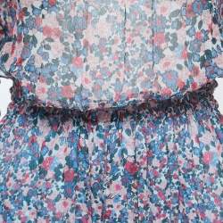 Pre Owned Isabel Marant Multicolor Floral Print Silk Maxi Dress S