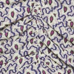 Isabel Marant Multicolor Printed Silk Ruched Mini Dress XL