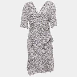 Isabel Marant Multicolor Printed Silk Ruched Mini Dress XL