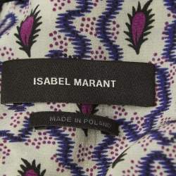 Isabel Marant Multicolor Printed Silk Ruched Mini Dress XL