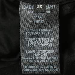 Pre Owned Isabel Marant Silver Sequined One Shoulder Blouse S