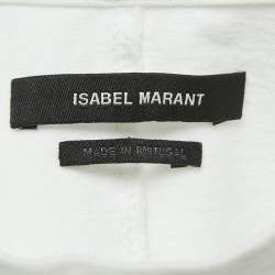 Pre Owned Isabel Marant White Cotton Knotted T-Shirt XS