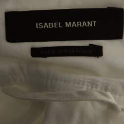 Pre Owned Isabel Marant White Cotton Belted Mini Shirt Dress S