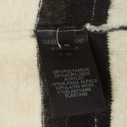 Isabel Marant Cream Patterned Knit Samuel Wrap On Mini Skirt L