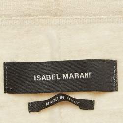 Isabel Marant Cream Patterned Knit Samuel Wrap On Mini Skirt L