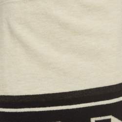 Isabel Marant Cream Patterned Knit Samuel Wrap On Mini Skirt L
